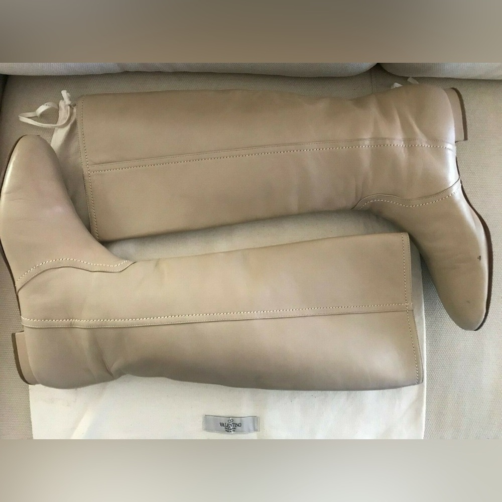 Valentino Beige Knee high Boots